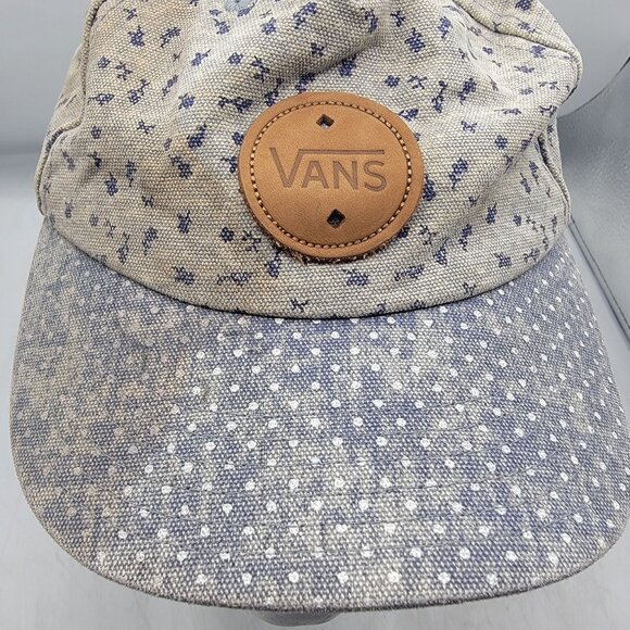 Vintage Vans Floral Print Baseball Cap With Leather Strap - Picture 5 of 8